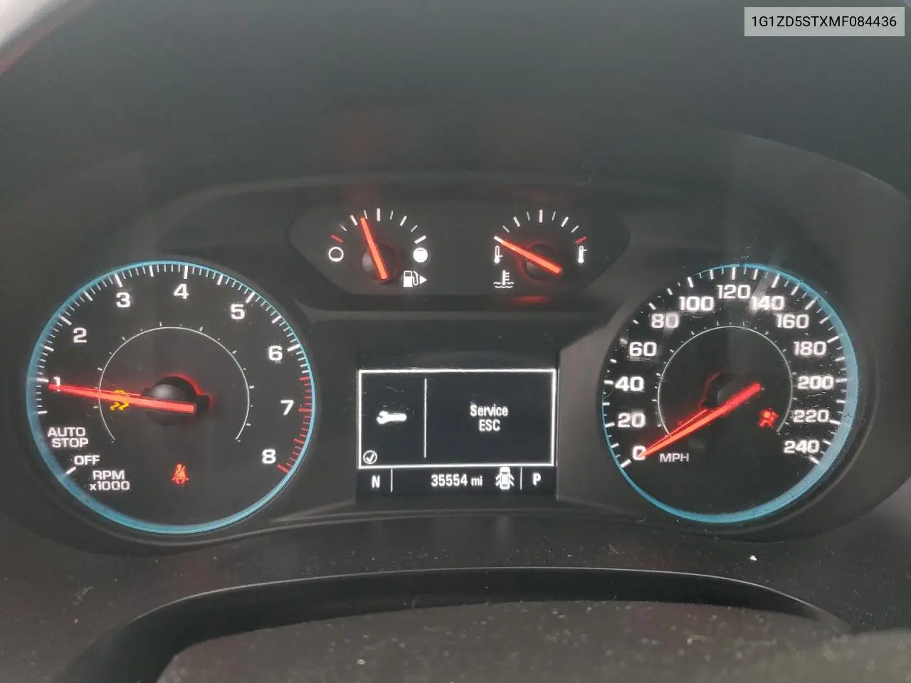 1G1ZD5STXMF084436 2021 Chevrolet Malibu Lt