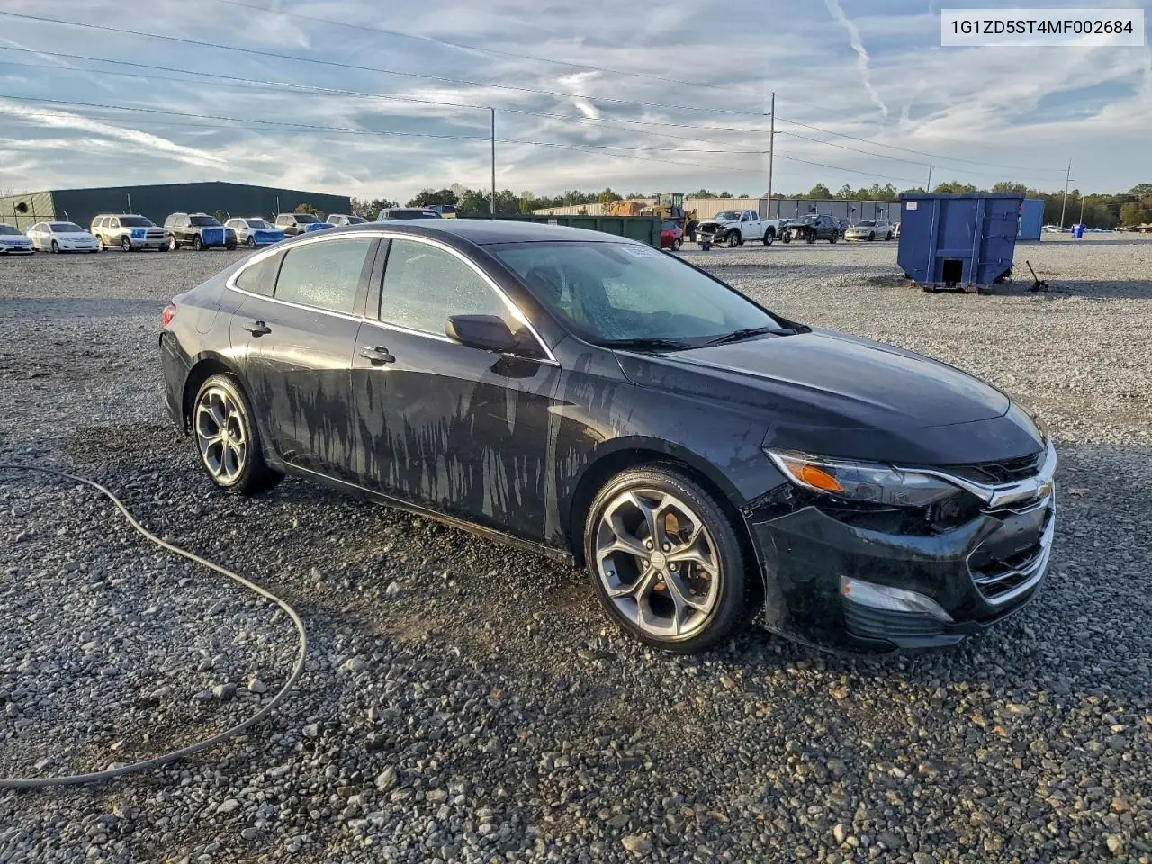 1G1ZD5ST4MF002684 2021 Chevrolet Malibu Lt