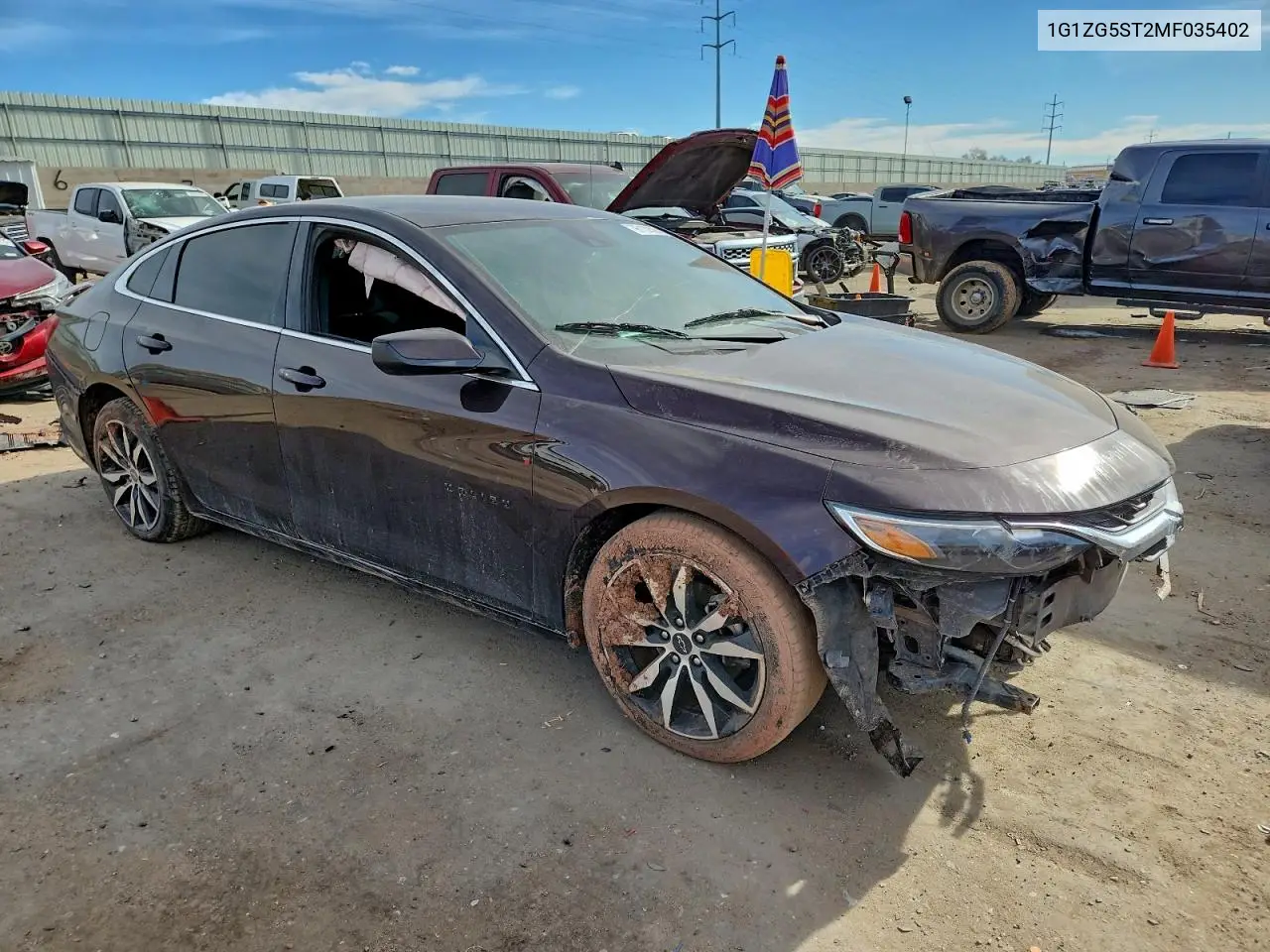 1G1ZG5ST2MF035402 2021 Chevrolet Malibu Rs