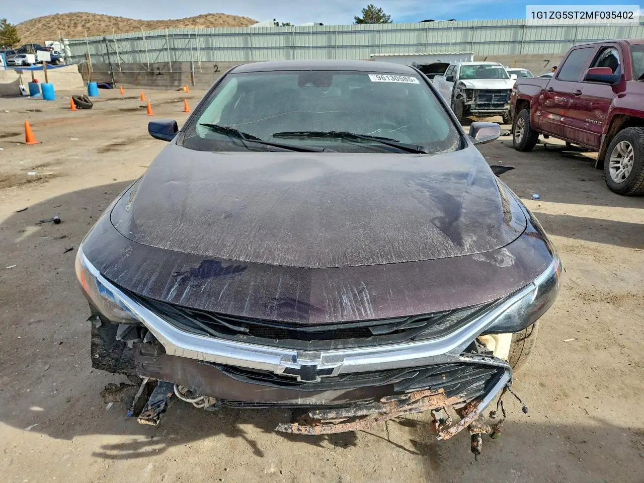 1G1ZG5ST2MF035402 2021 Chevrolet Malibu Rs