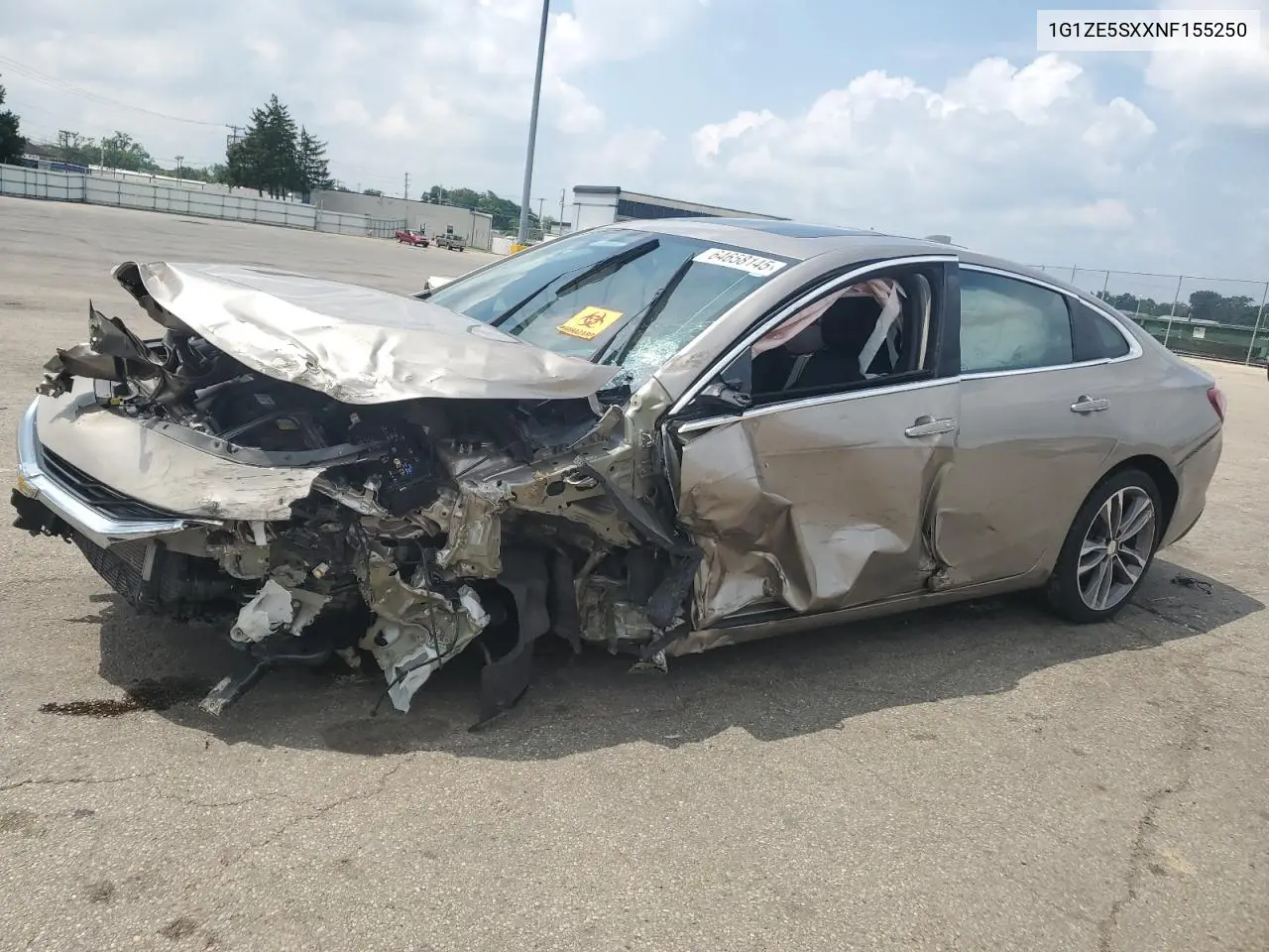 1G1ZE5SXXNF155250 2022 Chevrolet Malibu Premier