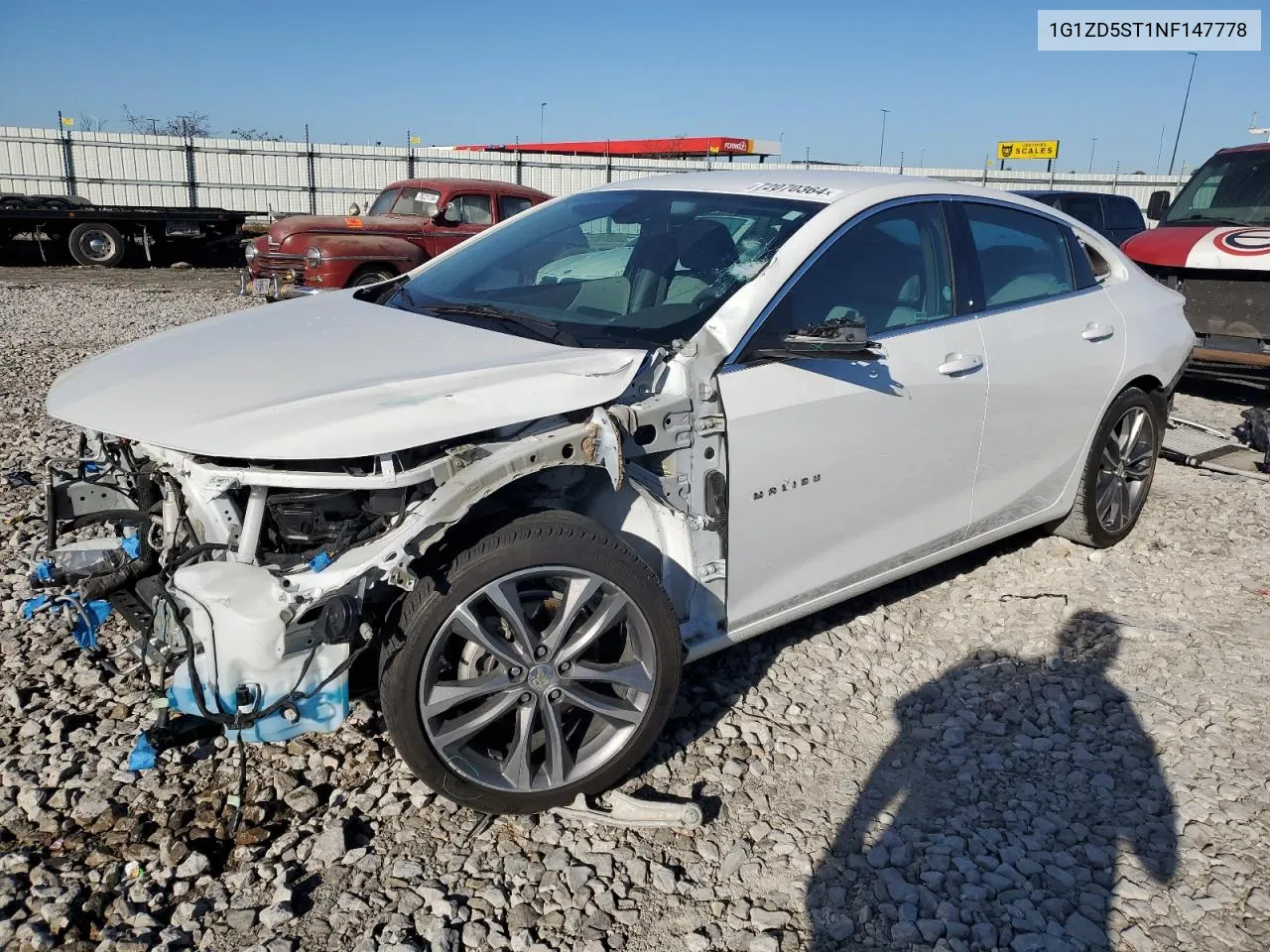 1G1ZD5ST1NF147778 2022 Chevrolet Malibu Lt