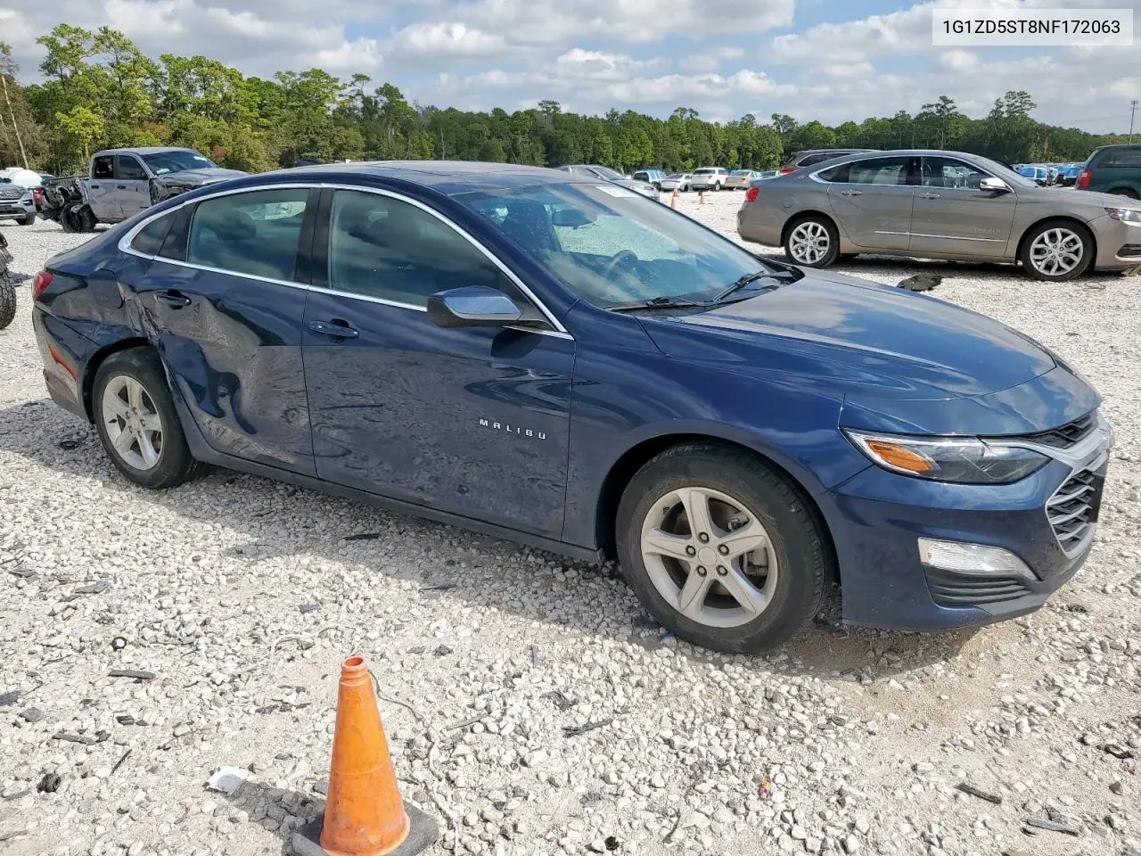 1G1ZD5ST8NF172063 2022 Chevrolet Malibu Lt