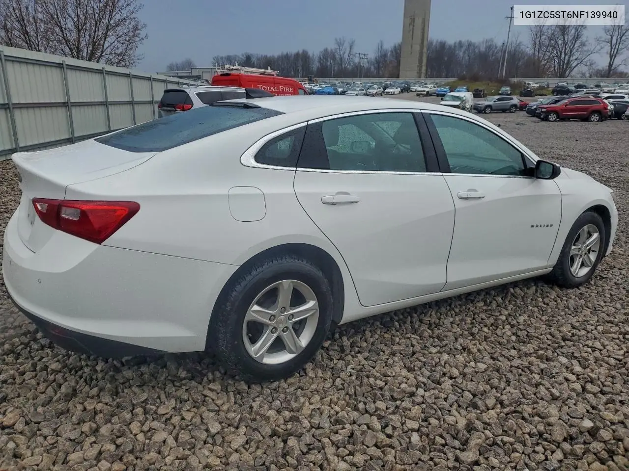 1G1ZC5ST6NF139940 2022 Chevrolet Malibu Ls