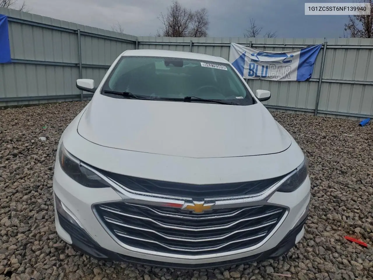 1G1ZC5ST6NF139940 2022 Chevrolet Malibu Ls
