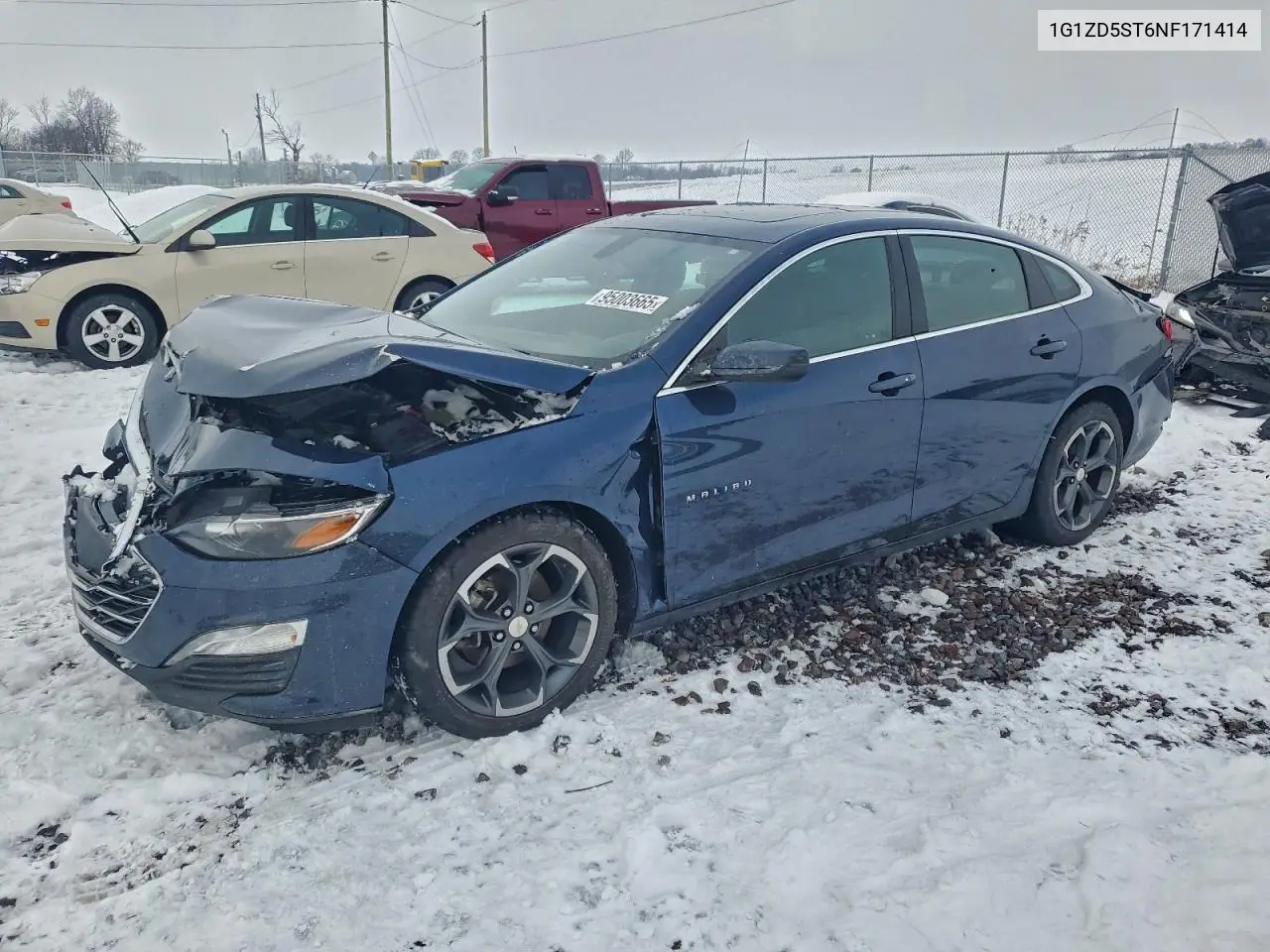 1G1ZD5ST6NF171414 2022 Chevrolet Malibu Lt