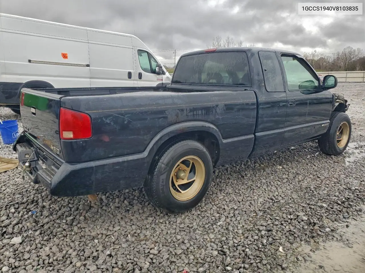 1997 Chevrolet S Truck S10 VIN: 1GCCS1940V8103835 Lot: 94231095