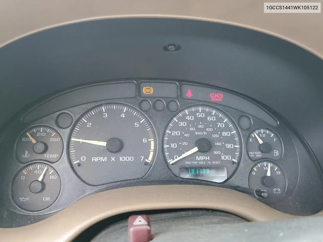 1GCCS1441WK105122 1998 Chevrolet S Truck S10
