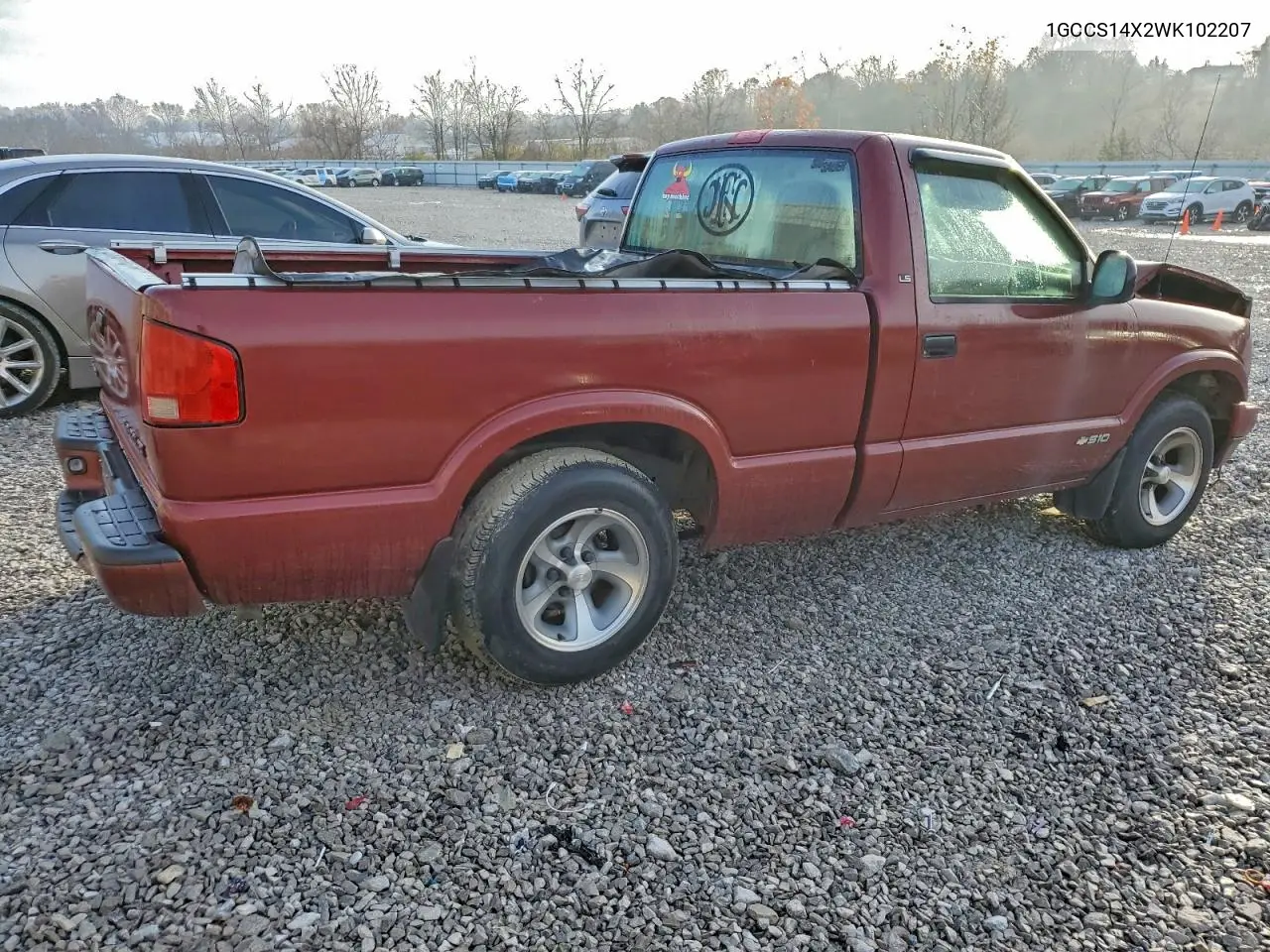 1998 Chevrolet S Truck S10 VIN: 1GCCS14X2WK102207 Lot: 93322845