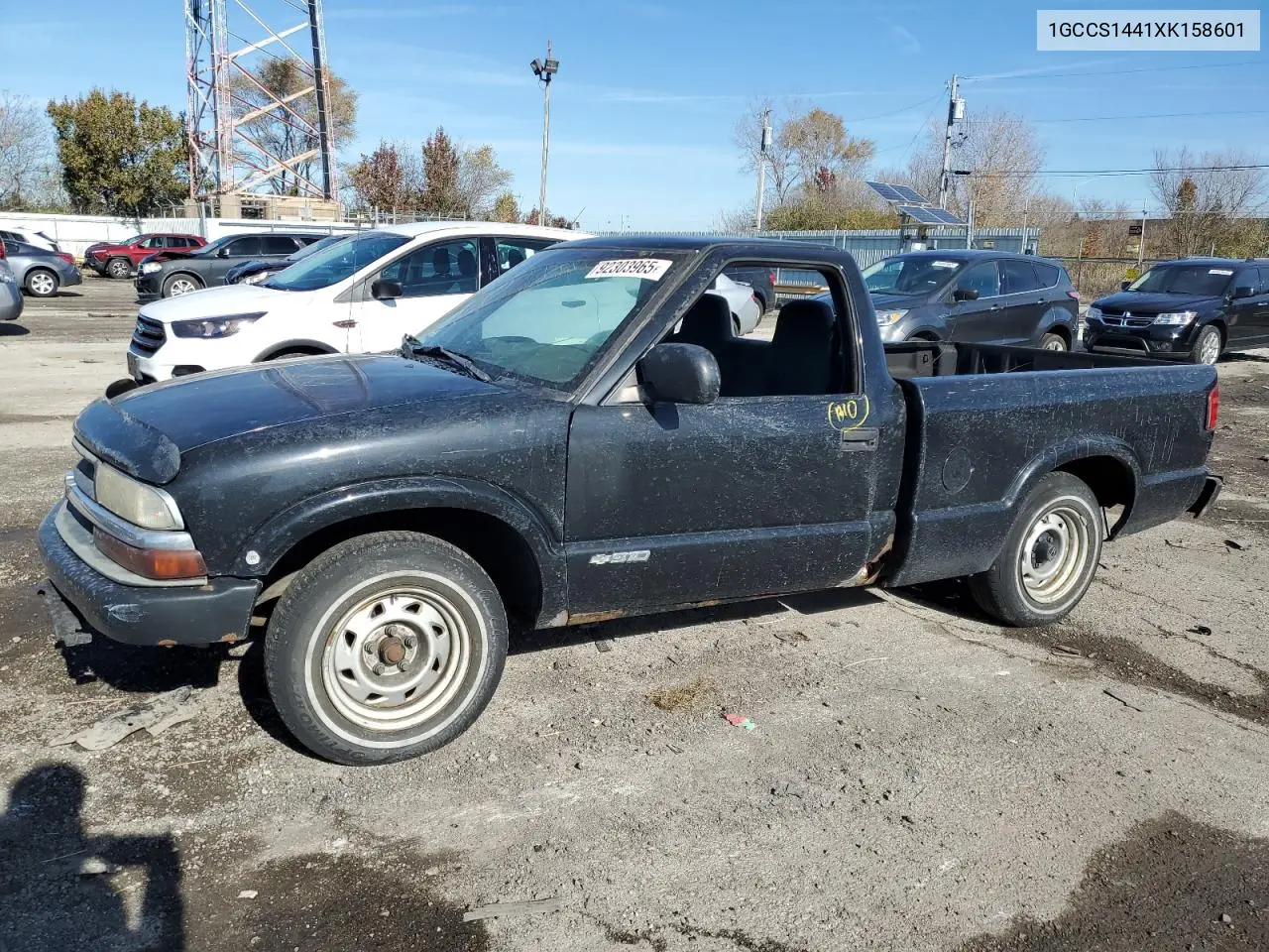 1999 Chevrolet S Truck S10 VIN: 1GCCS1441XK158601 Lot: 92303965