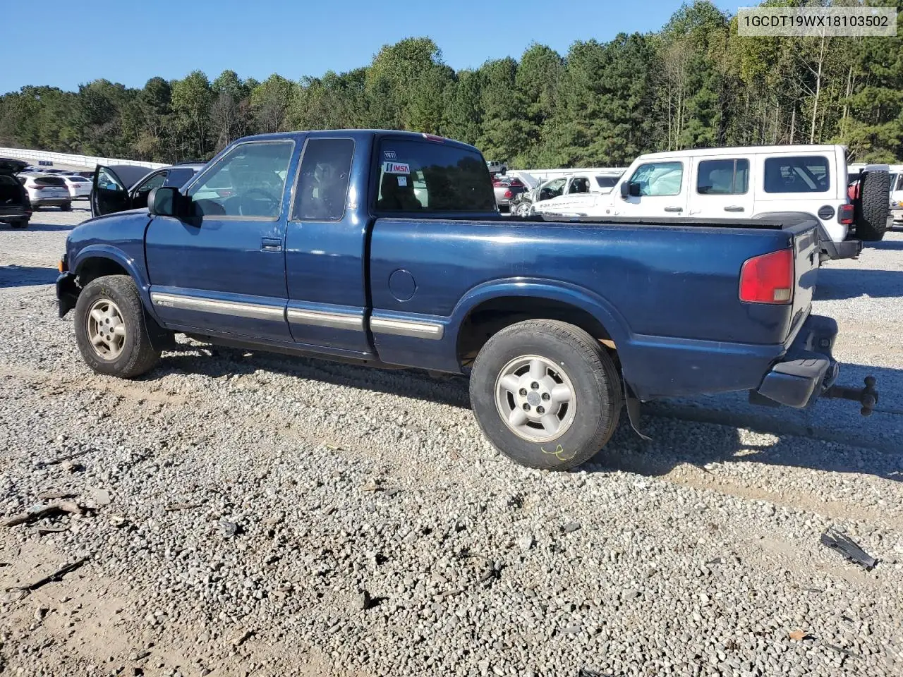 1GCDT19WX18103502 2001 Chevrolet S Truck S10