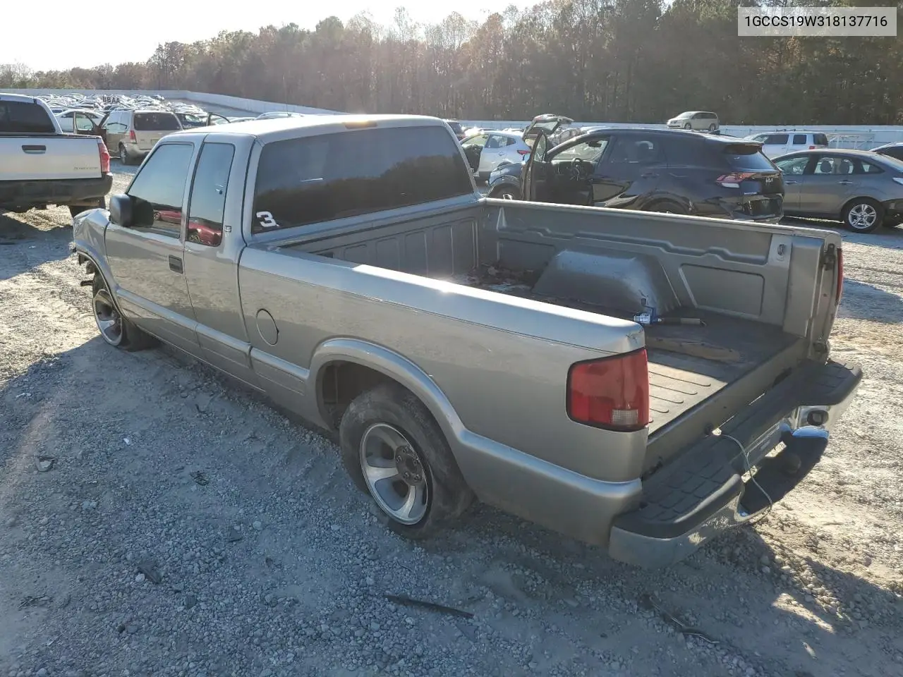 1GCCS19W318137716 2001 Chevrolet S Truck S10