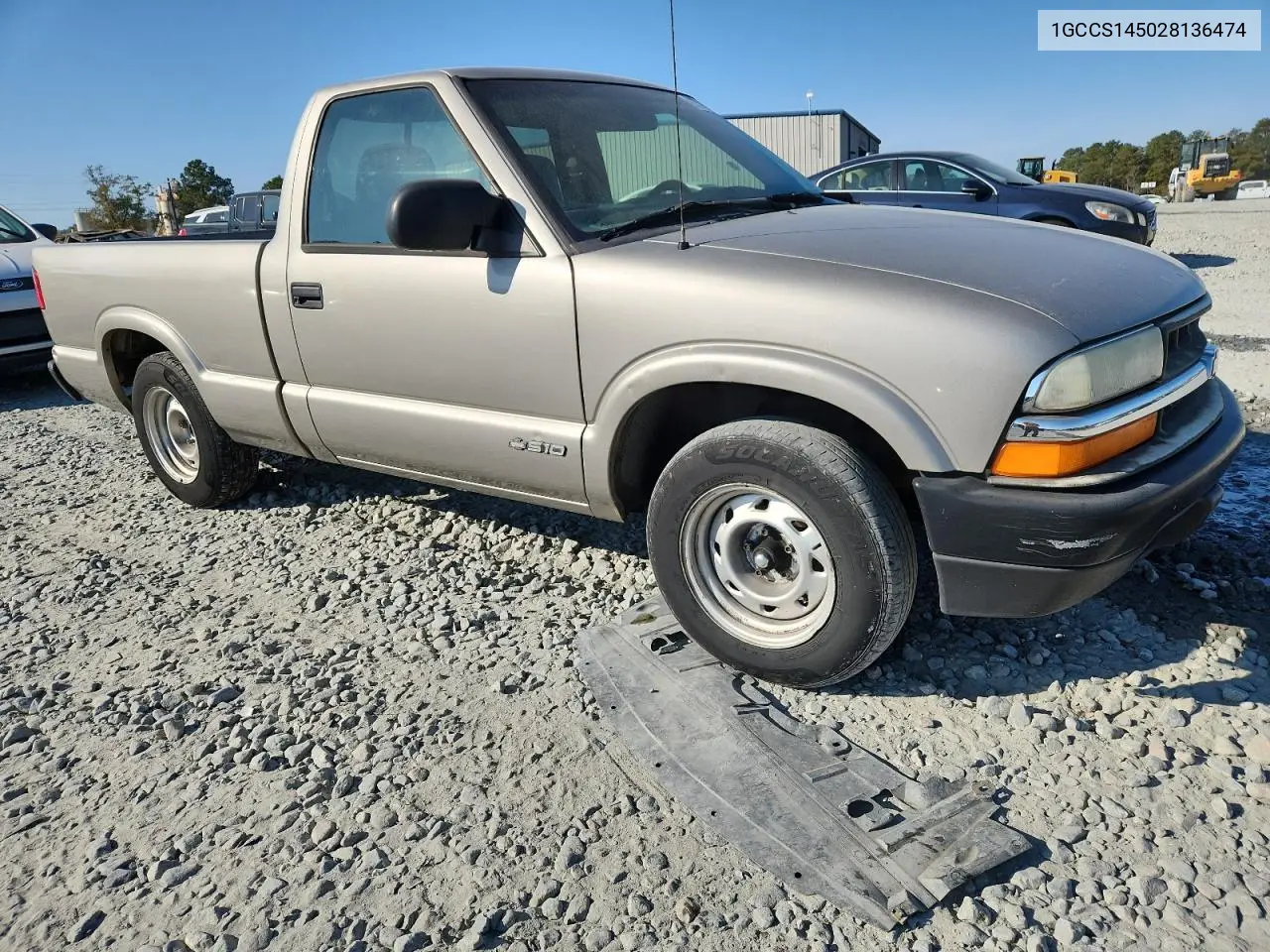 1GCCS145028136474 2002 Chevrolet S Truck S10