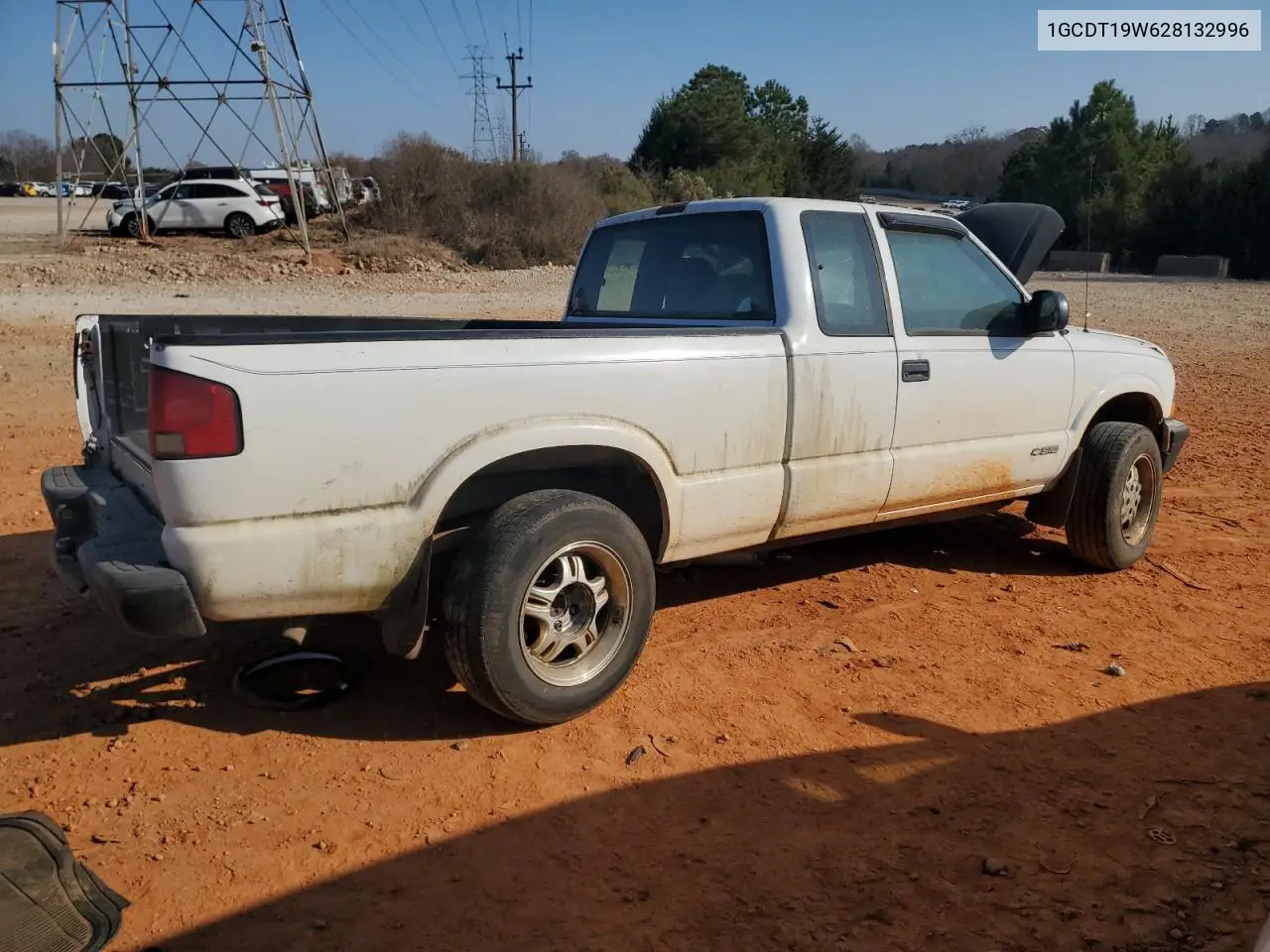 1GCDT19W628132996 2002 Chevrolet S Truck S10