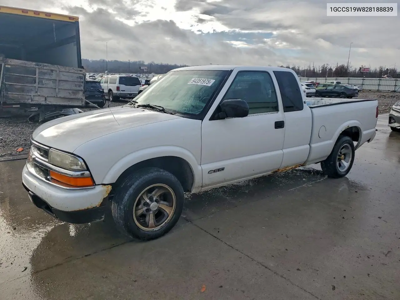 1GCCS19W828188839 2002 Chevrolet S Truck S10