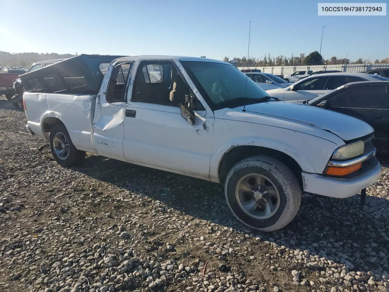 1GCCS19H738172943 2003 Chevrolet S Truck S10