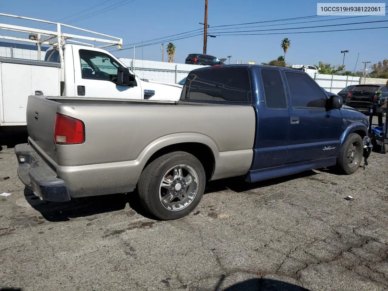 1GCCS19H938122061 2003 Chevrolet S Truck S10