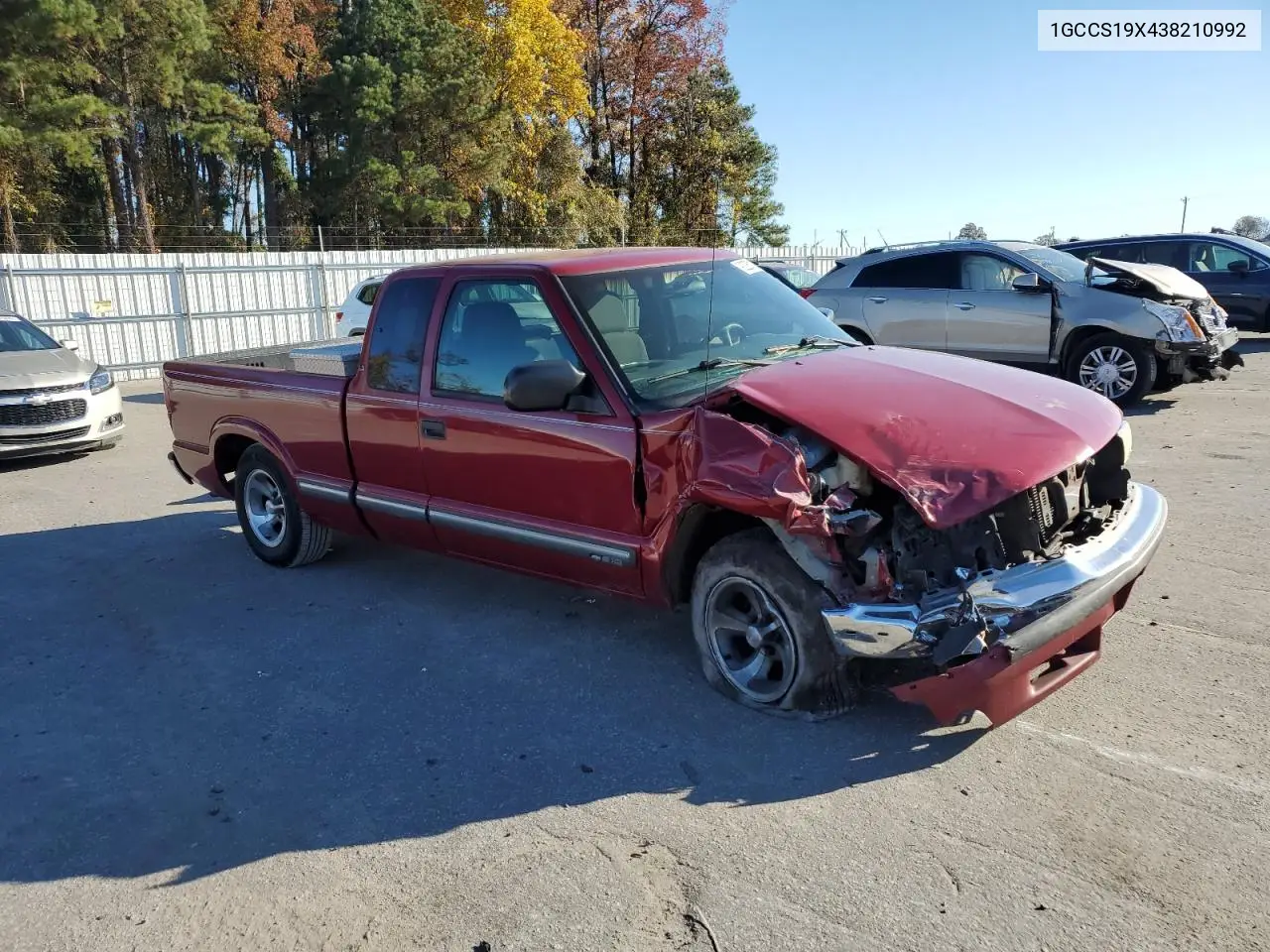 1GCCS19X438210992 2003 Chevrolet S Truck S10