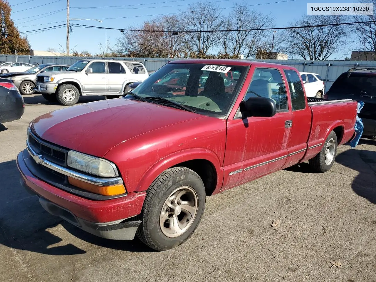 1GCCS19X238110230 2003 Chevrolet S Truck S10