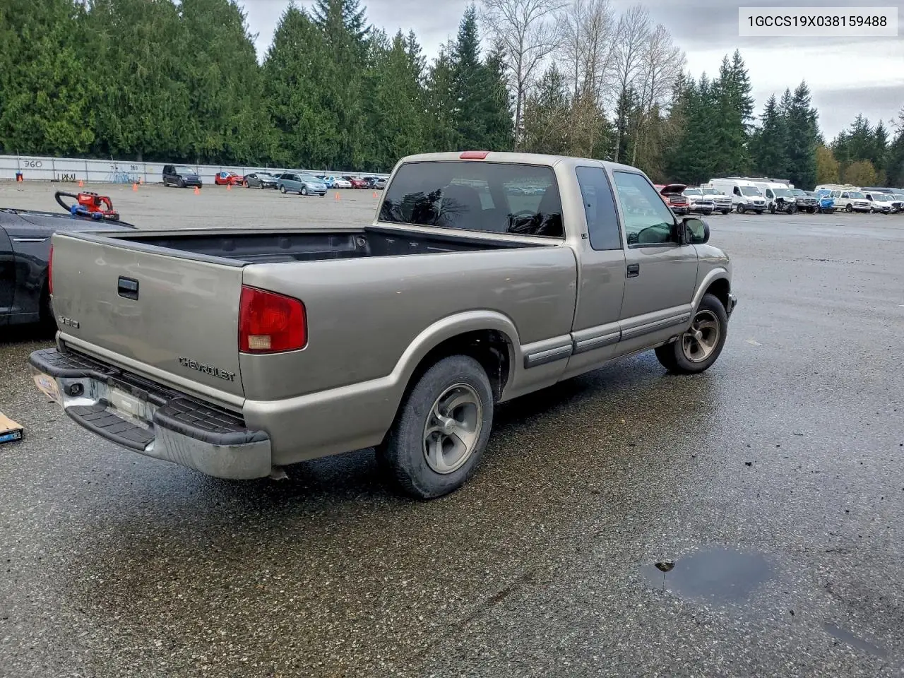 2003 Chevrolet S Truck S10 VIN: 1GCCS19X038159488 Lot: 95573285