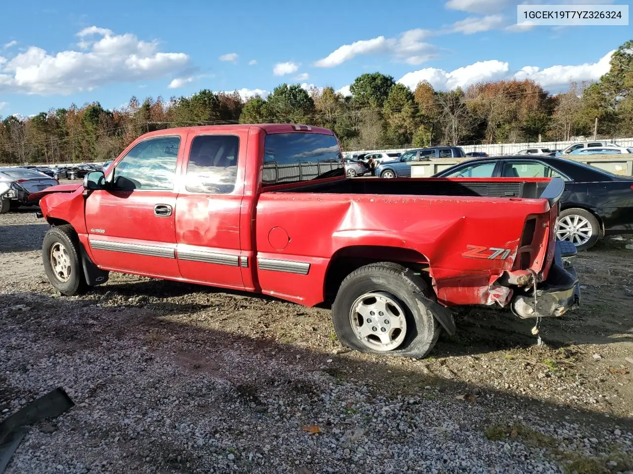 1GCEK19T7YZ326324 2000 Chevrolet Silverado K1500