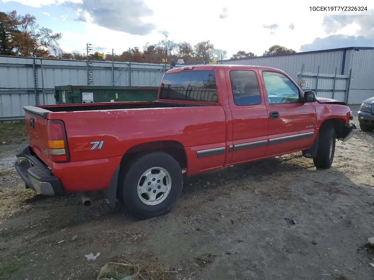 1GCEK19T7YZ326324 2000 Chevrolet Silverado K1500