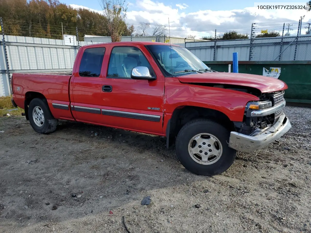 1GCEK19T7YZ326324 2000 Chevrolet Silverado K1500