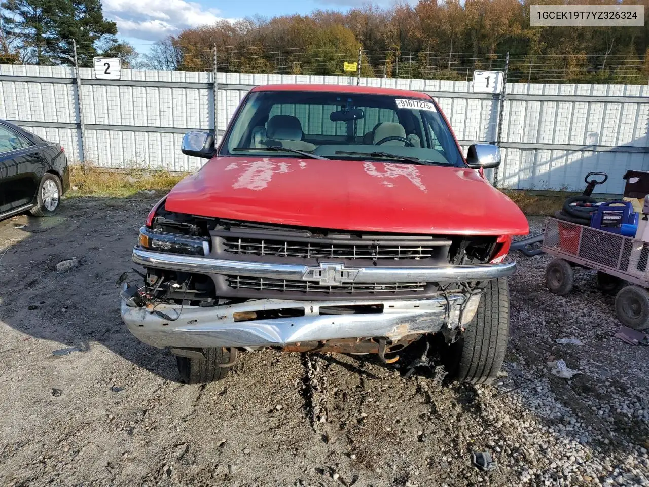 1GCEK19T7YZ326324 2000 Chevrolet Silverado K1500