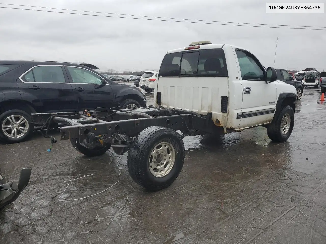 1GCGK24U3YE364736 2000 Chevrolet Silverado K2500