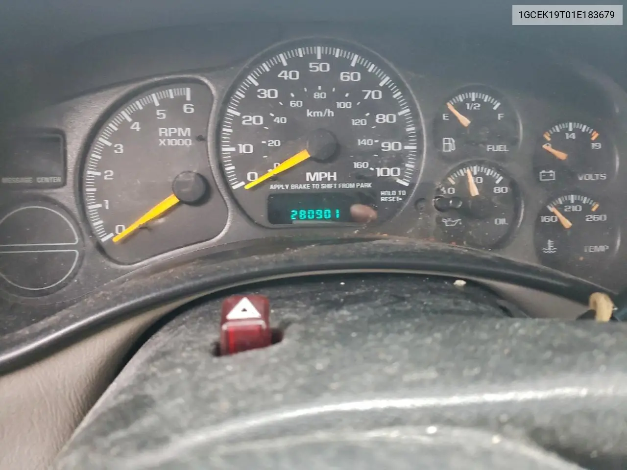 1GCEK19T01E183679 2001 Chevrolet Silverado K1500