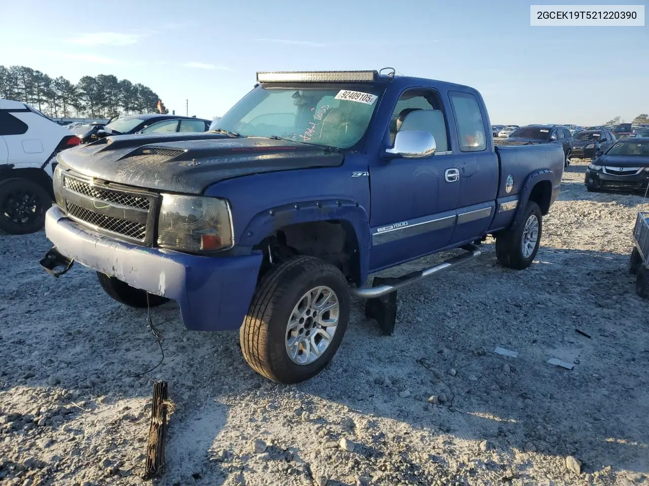 2GCEK19T521220390 2002 Chevrolet Silverado K1500