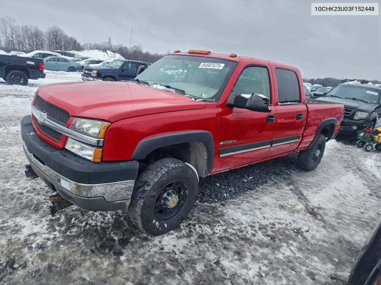 1GCHK23U03F152448 2003 Chevrolet Silverado K2500 Heavy Duty