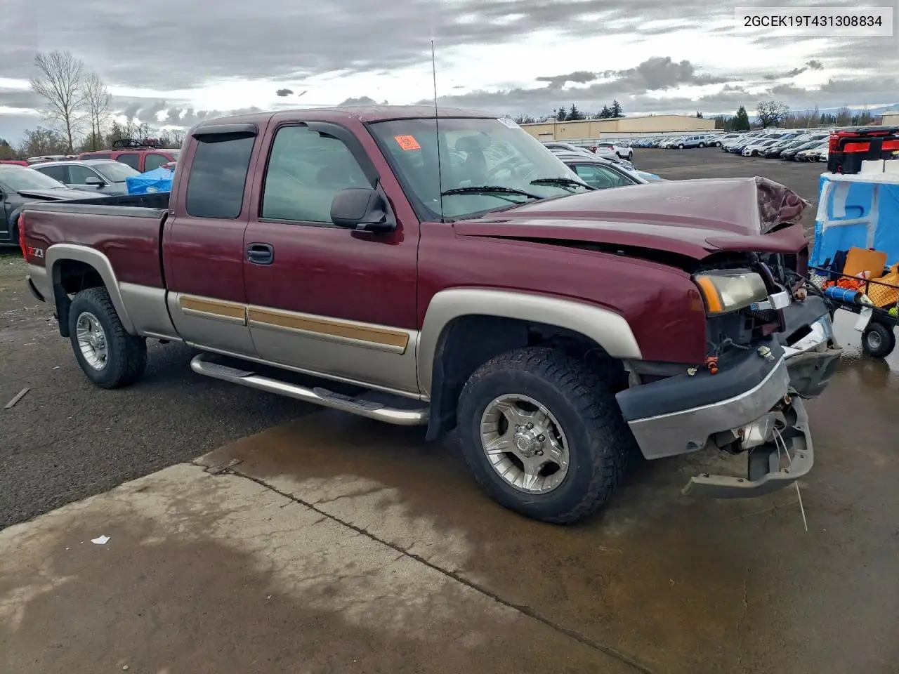 2GCEK19T431308834 2003 Chevrolet Silverado K1500