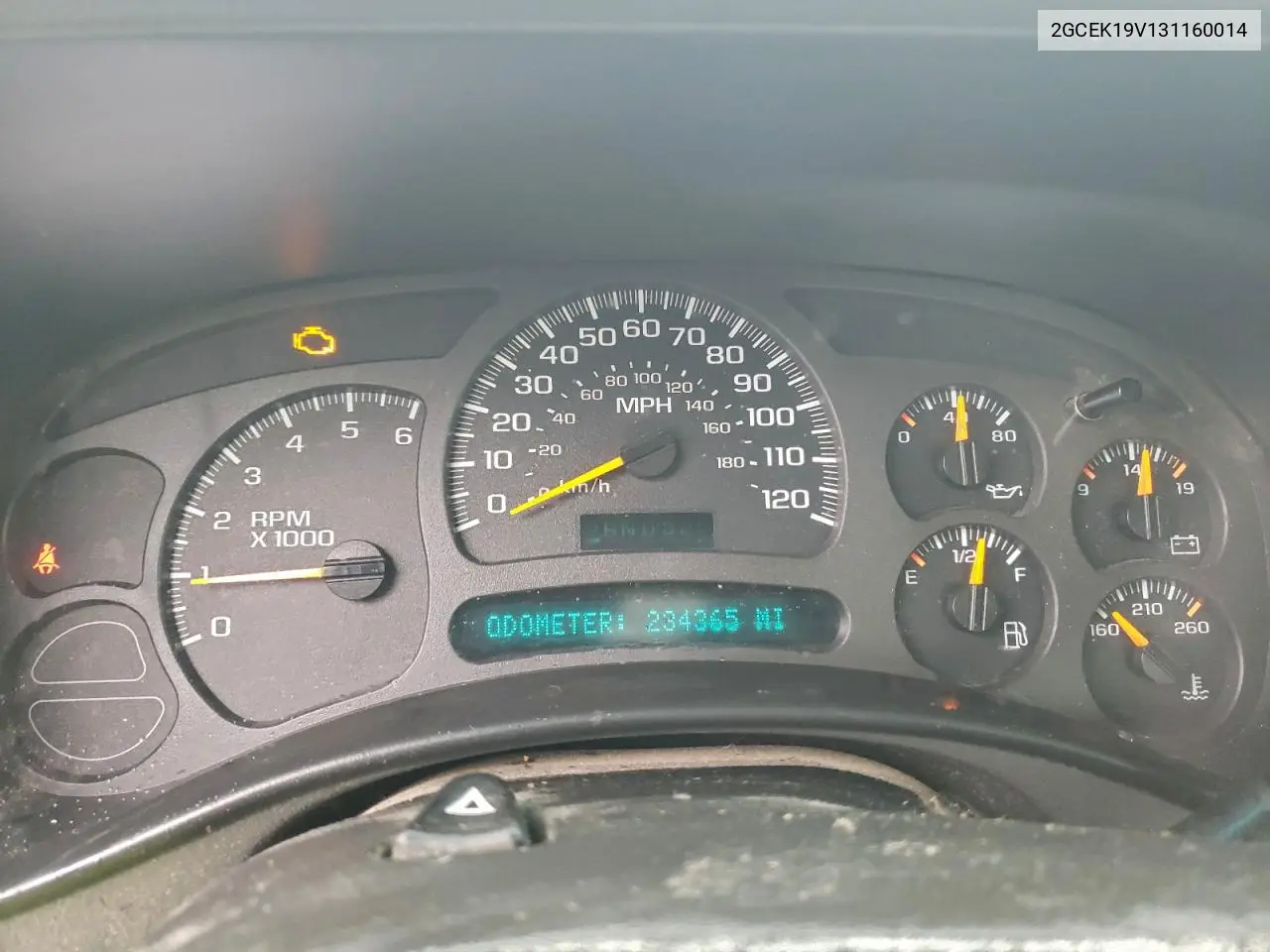 2GCEK19V131160014 2003 Chevrolet Silverado K1500