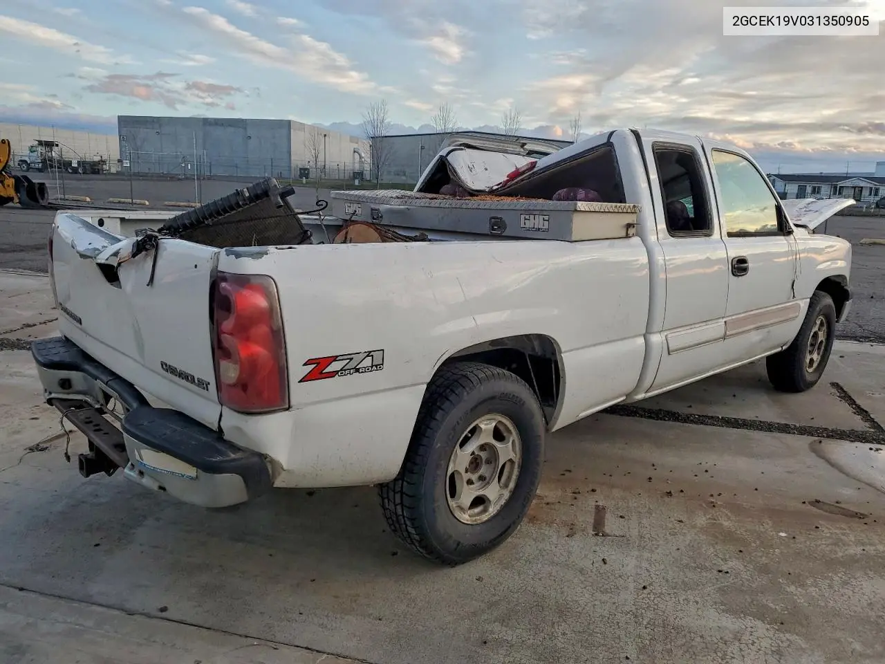 2GCEK19V031350905 2003 Chevrolet Silverado K1500