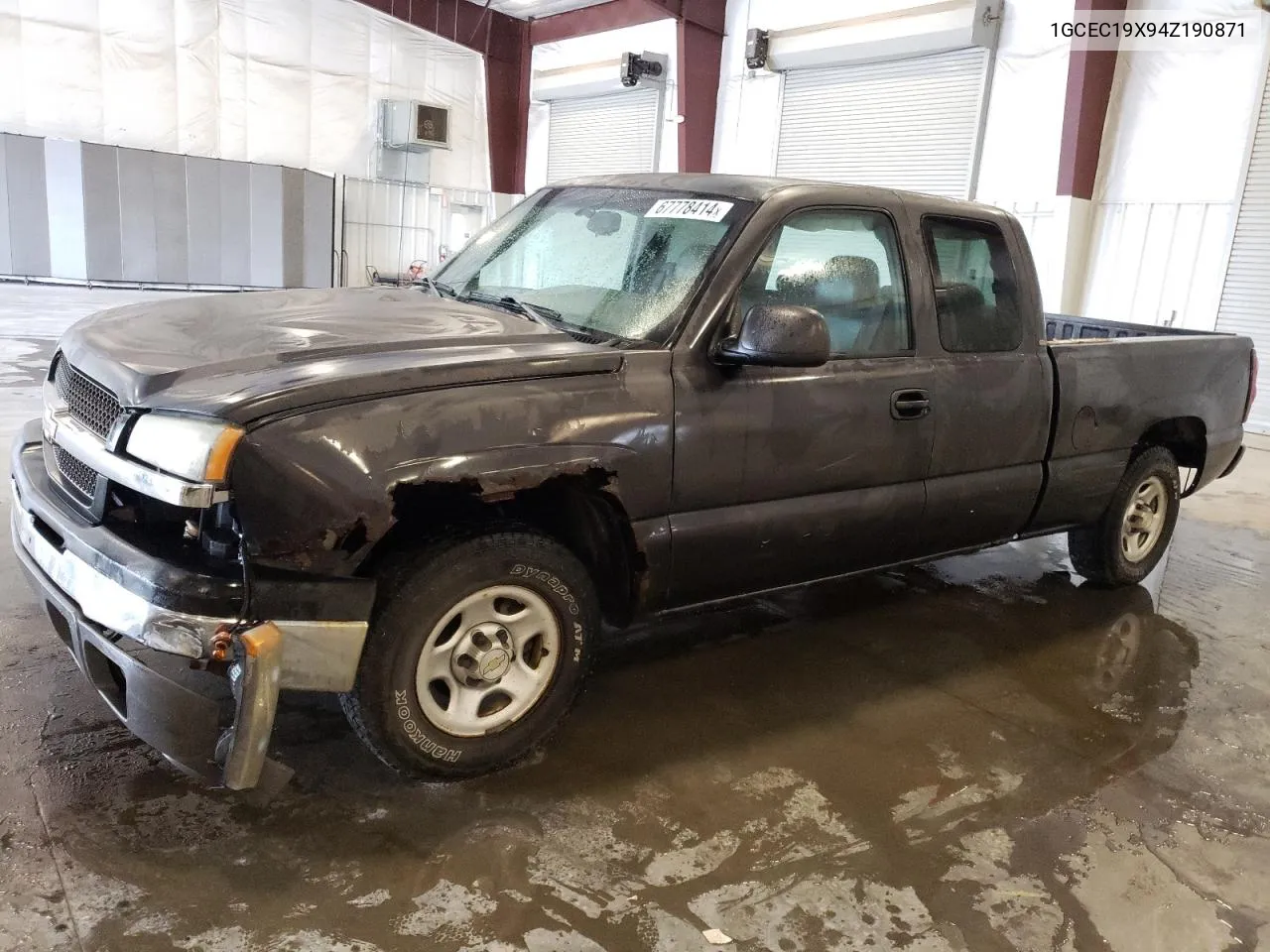 2004 Chevrolet Silverado C1500 VIN: 1GCEC19X94Z190871 Lot: 67778414