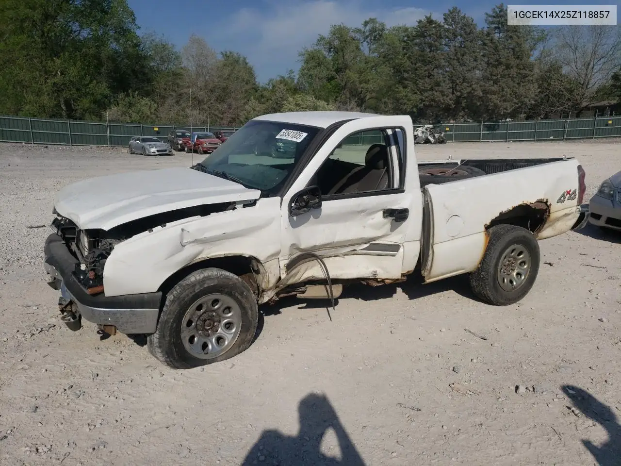 1GCEK14X25Z118857 2005 Chevrolet Silverado K1500