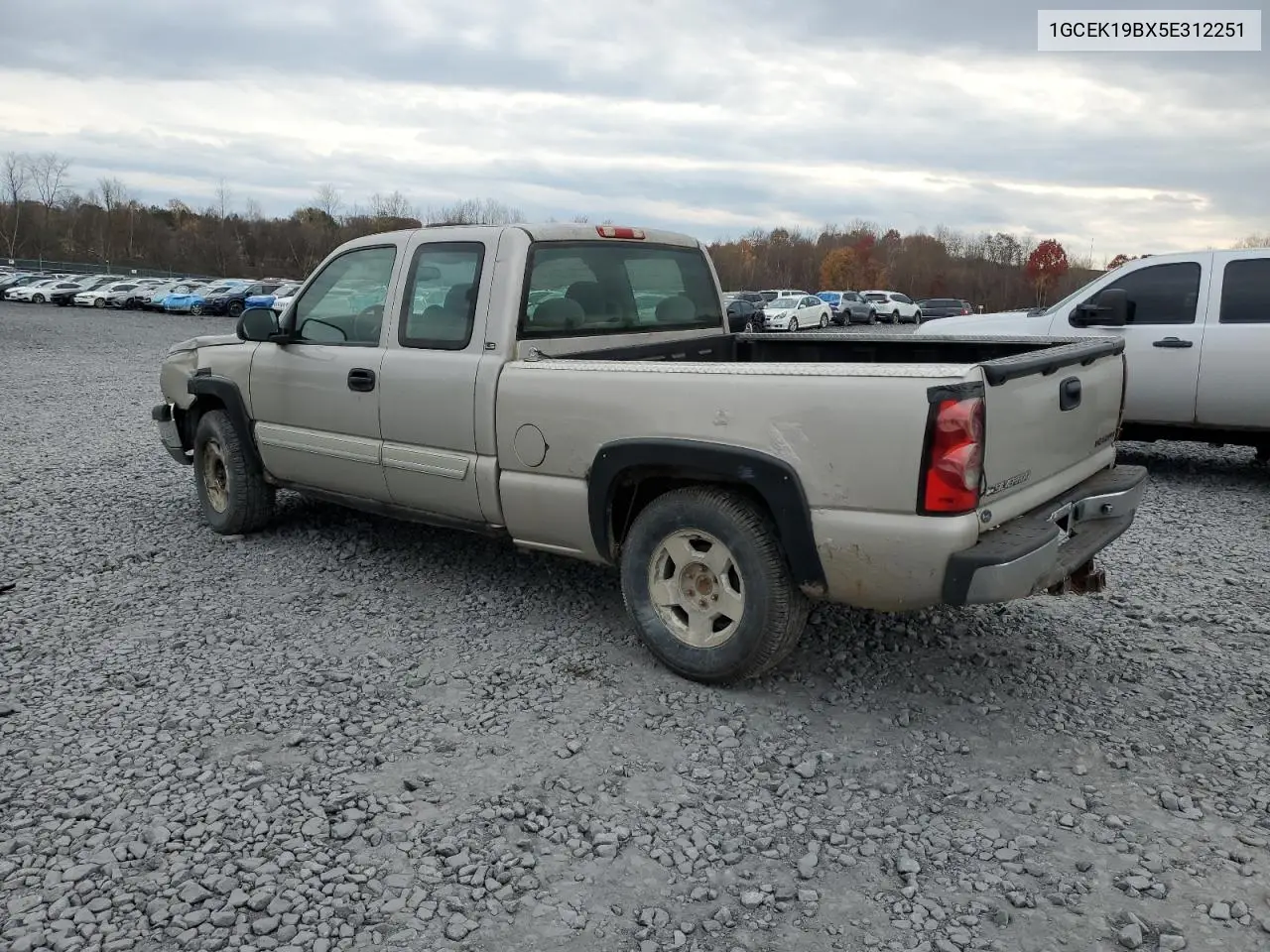 1GCEK19BX5E312251 2005 Chevrolet Silverado K1500