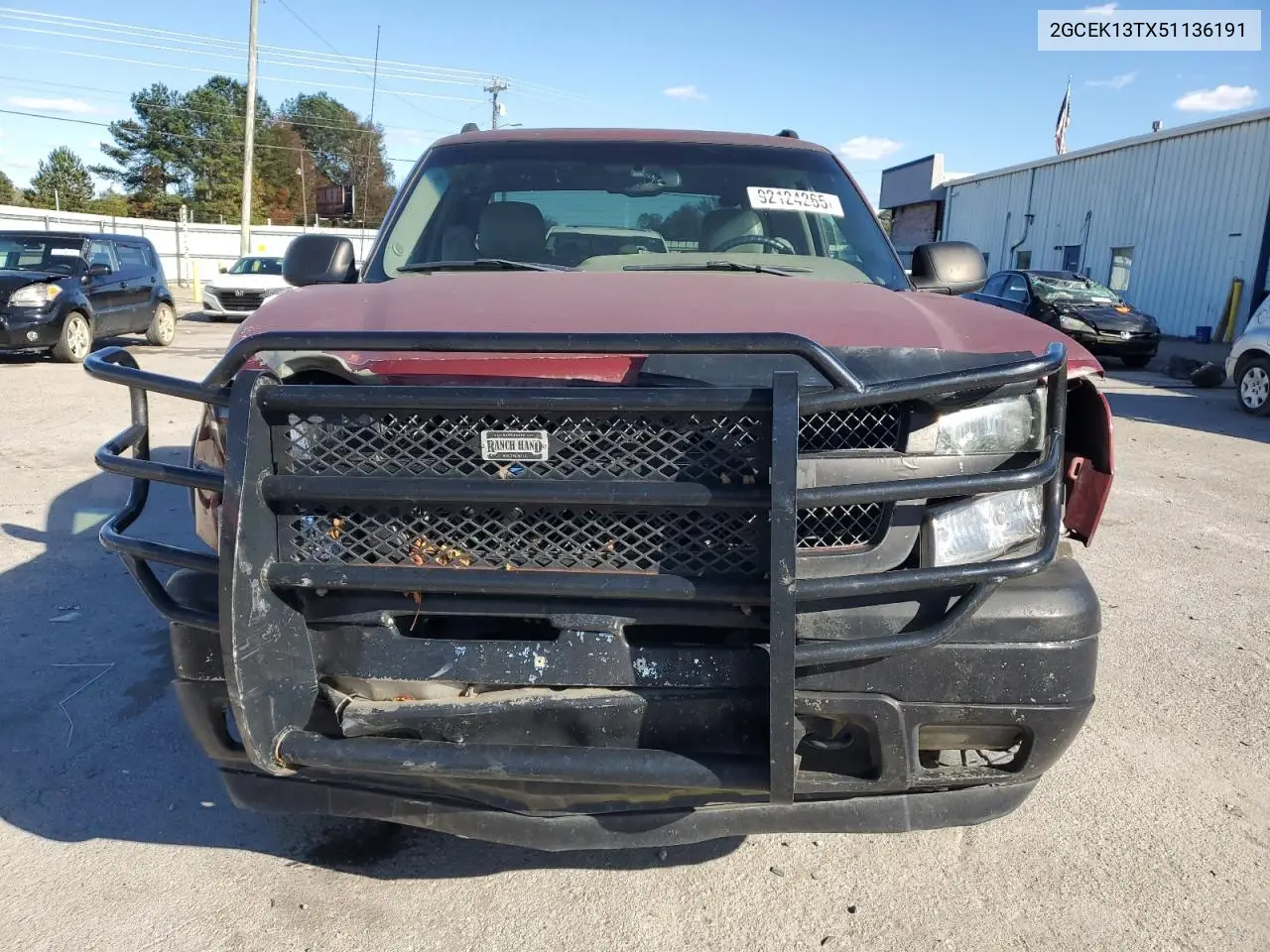 2GCEK13TX51136191 2005 Chevrolet Silverado K1500