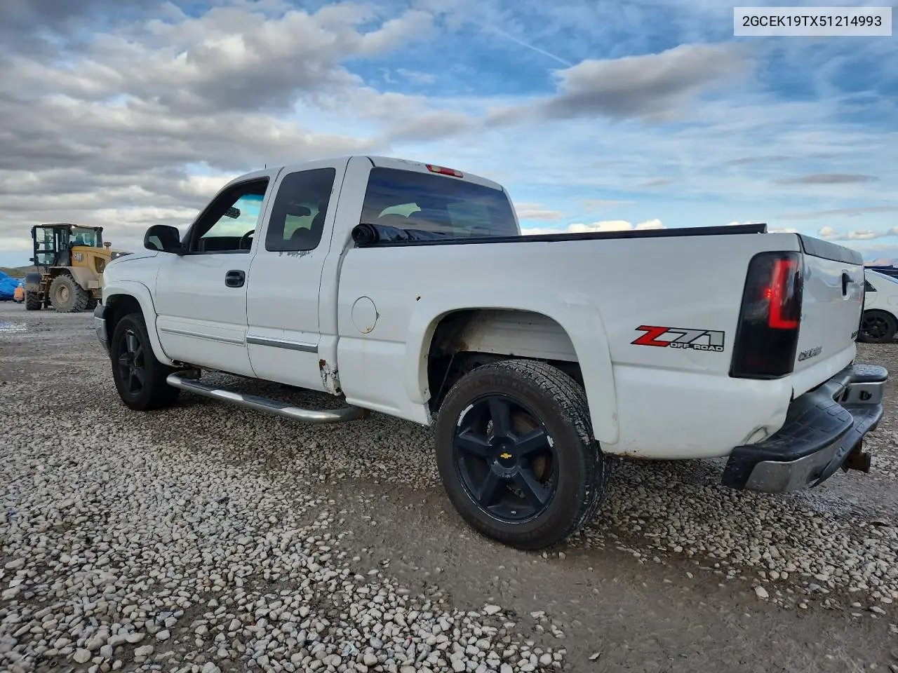 2GCEK19TX51214993 2005 Chevrolet Silverado K1500