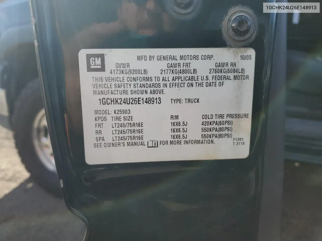 1GCHK24U26E148913 2006 Chevrolet Silverado K2500 Heavy Duty