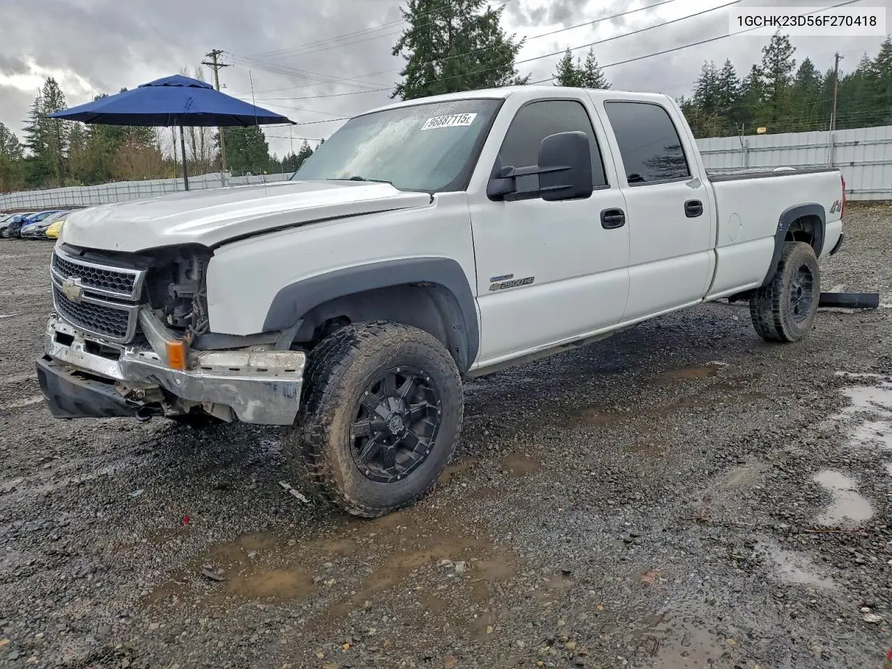 1GCHK23D56F270418 2006 Chevrolet Silverado K2500 Heavy Duty