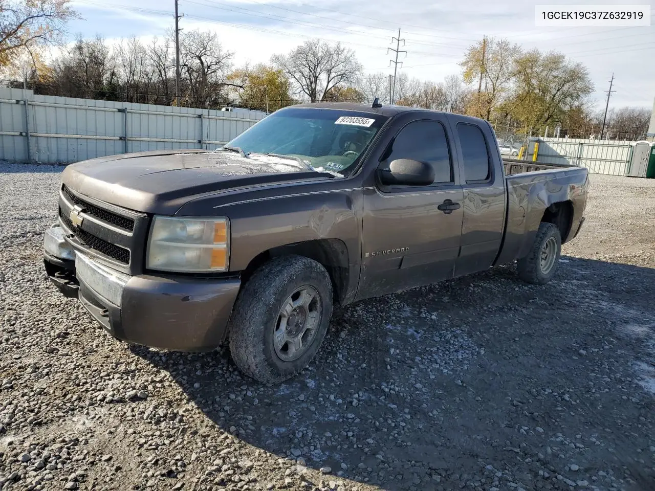 1GCEK19C37Z632919 2007 Chevrolet Silverado K1500