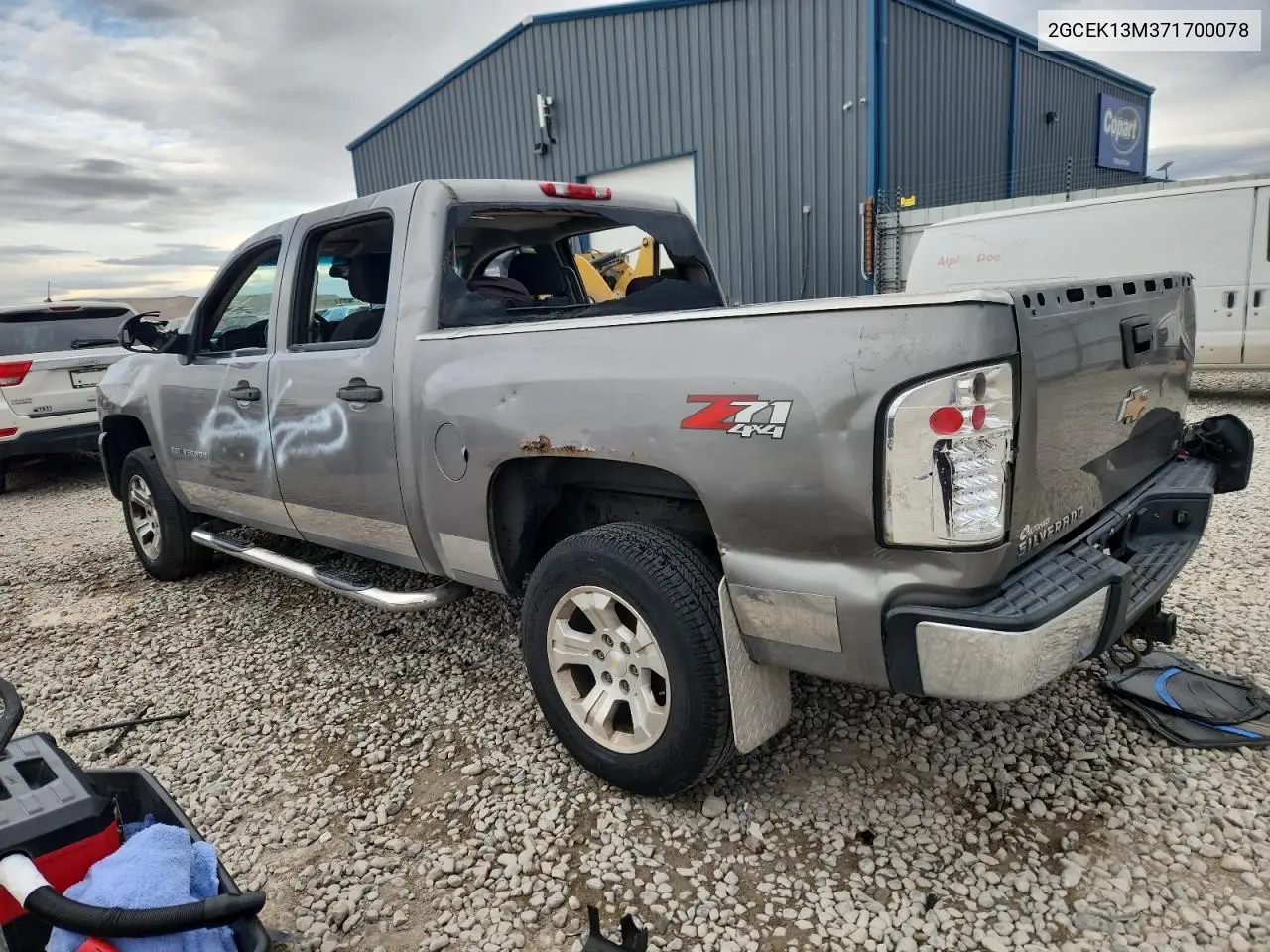 2GCEK13M371700078 2007 Chevrolet Silverado K1500 Crew Cab