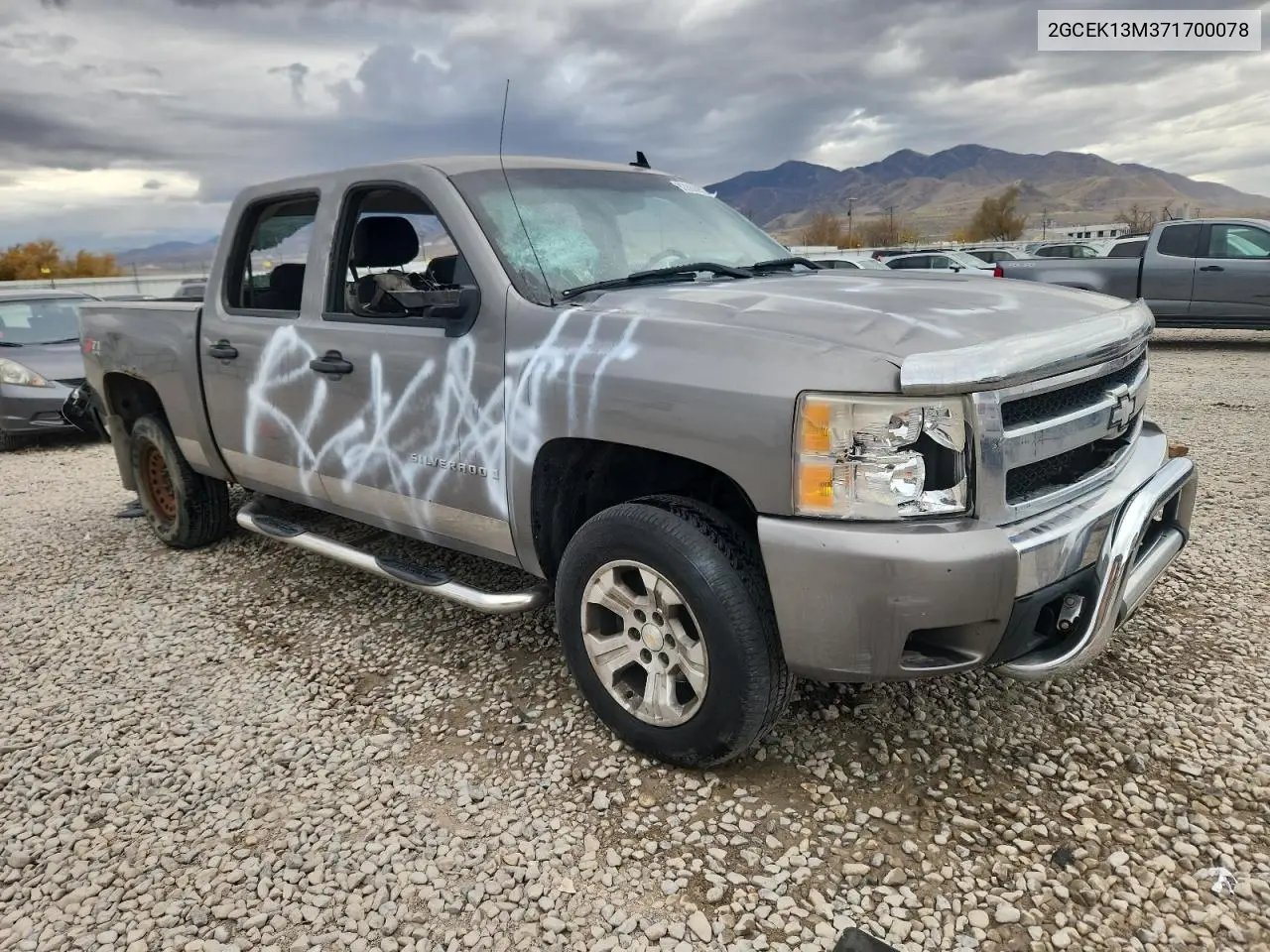 2GCEK13M371700078 2007 Chevrolet Silverado K1500 Crew Cab