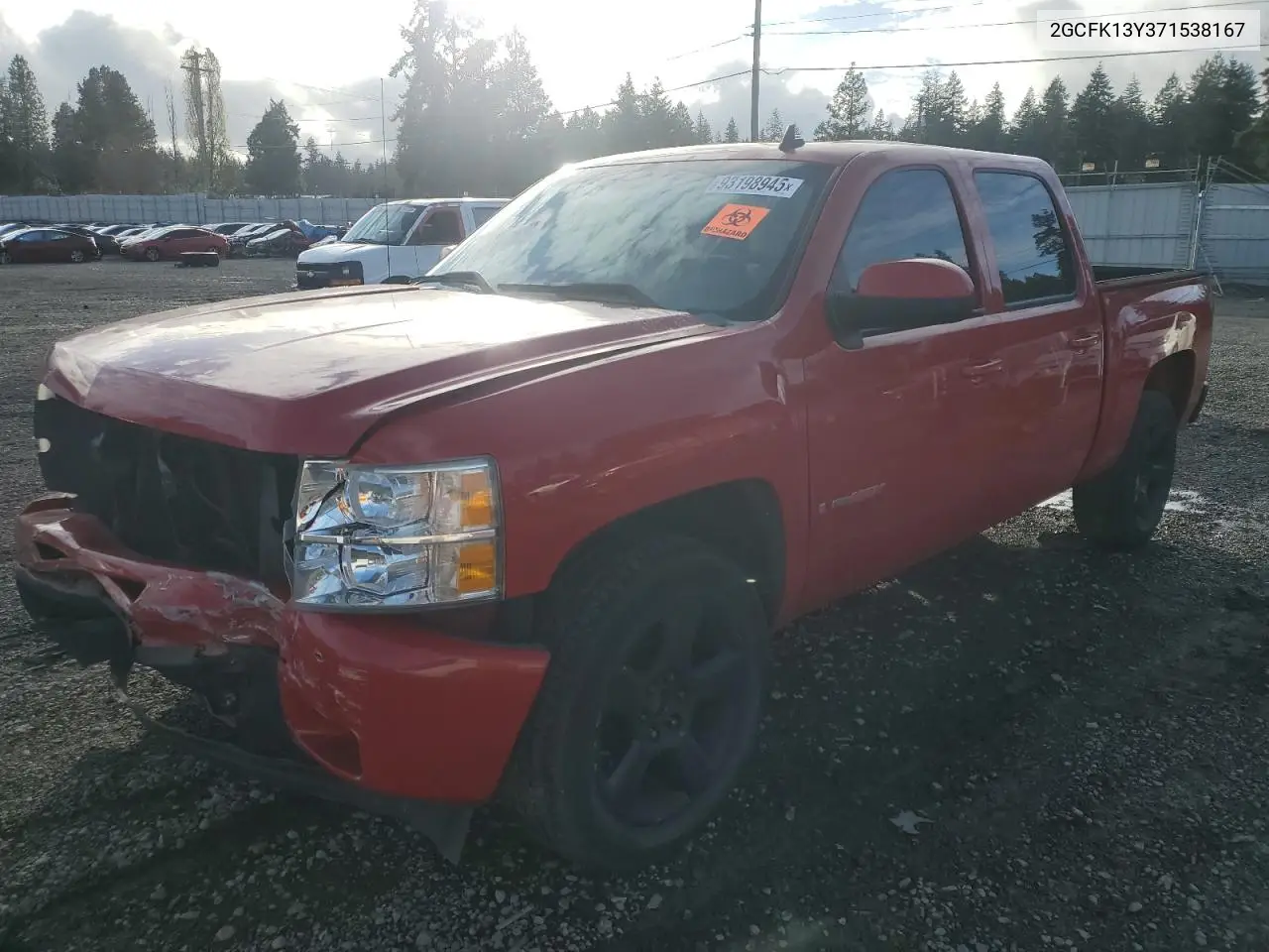 2GCFK13Y371538167 2007 Chevrolet Silverado K1500 Crew Cab
