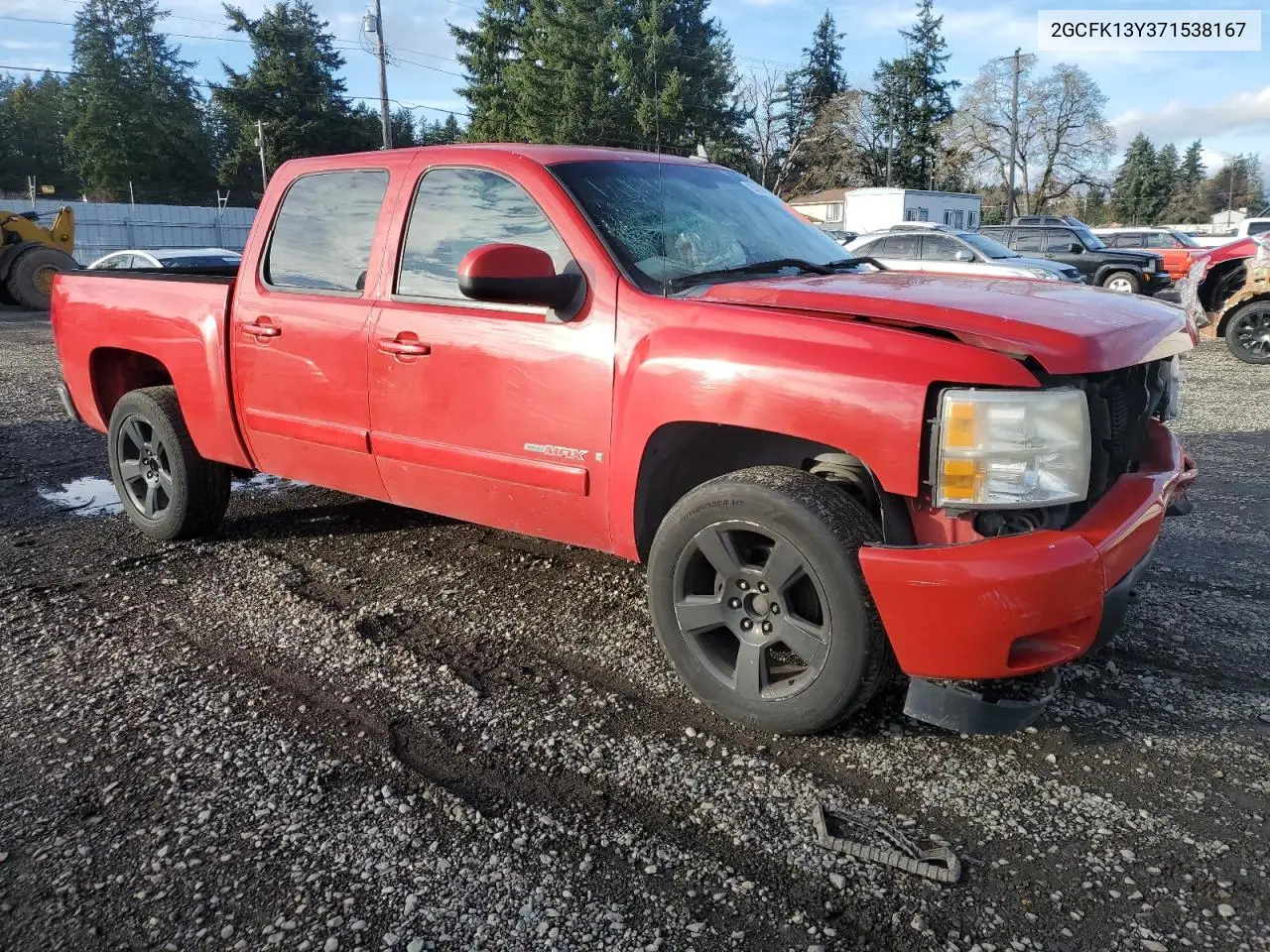 2GCFK13Y371538167 2007 Chevrolet Silverado K1500 Crew Cab