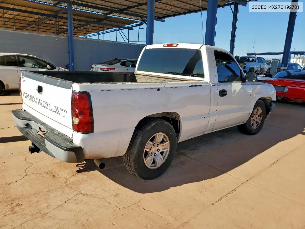 3GCEC14X27G192781 2007 Chevrolet Silverado C1500 Classic
