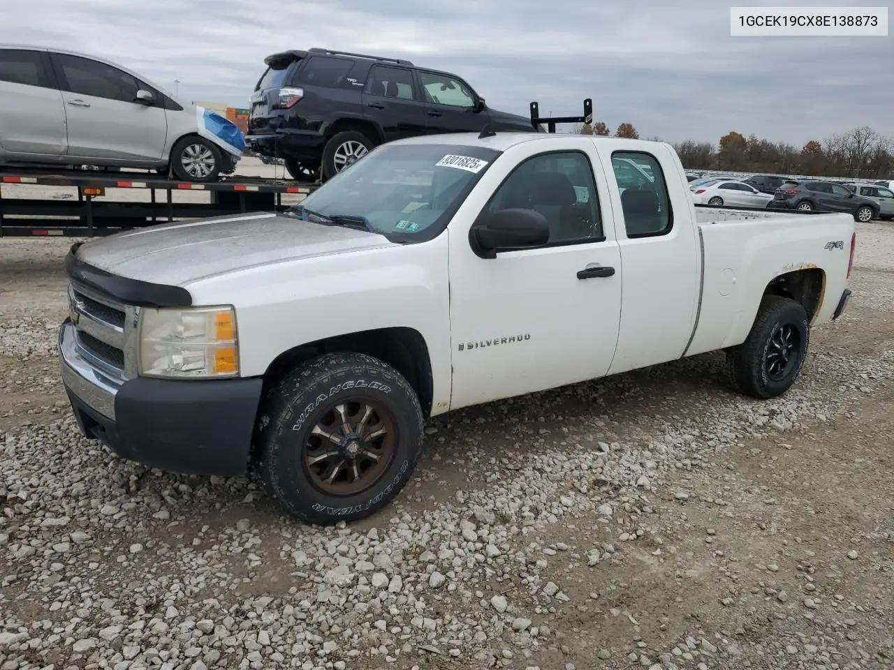 1GCEK19CX8E138873 2008 Chevrolet Silverado K1500