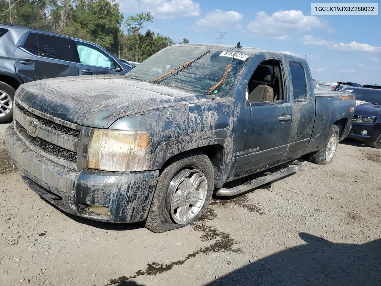 1GCEK19JX8Z288022 2008 Chevrolet Silverado K1500